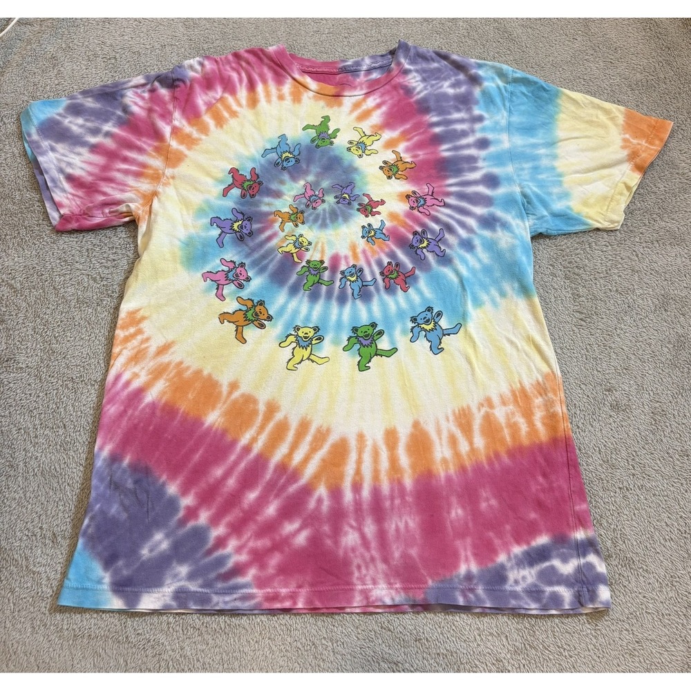 Chinatown Market x Grateful Dead Dancing Bears Spiral Tie Dye Shirt M 2021 Rare